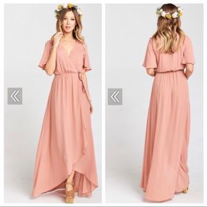 Show Me Your Mumu Sophia Wrap Dress - crisp mauve